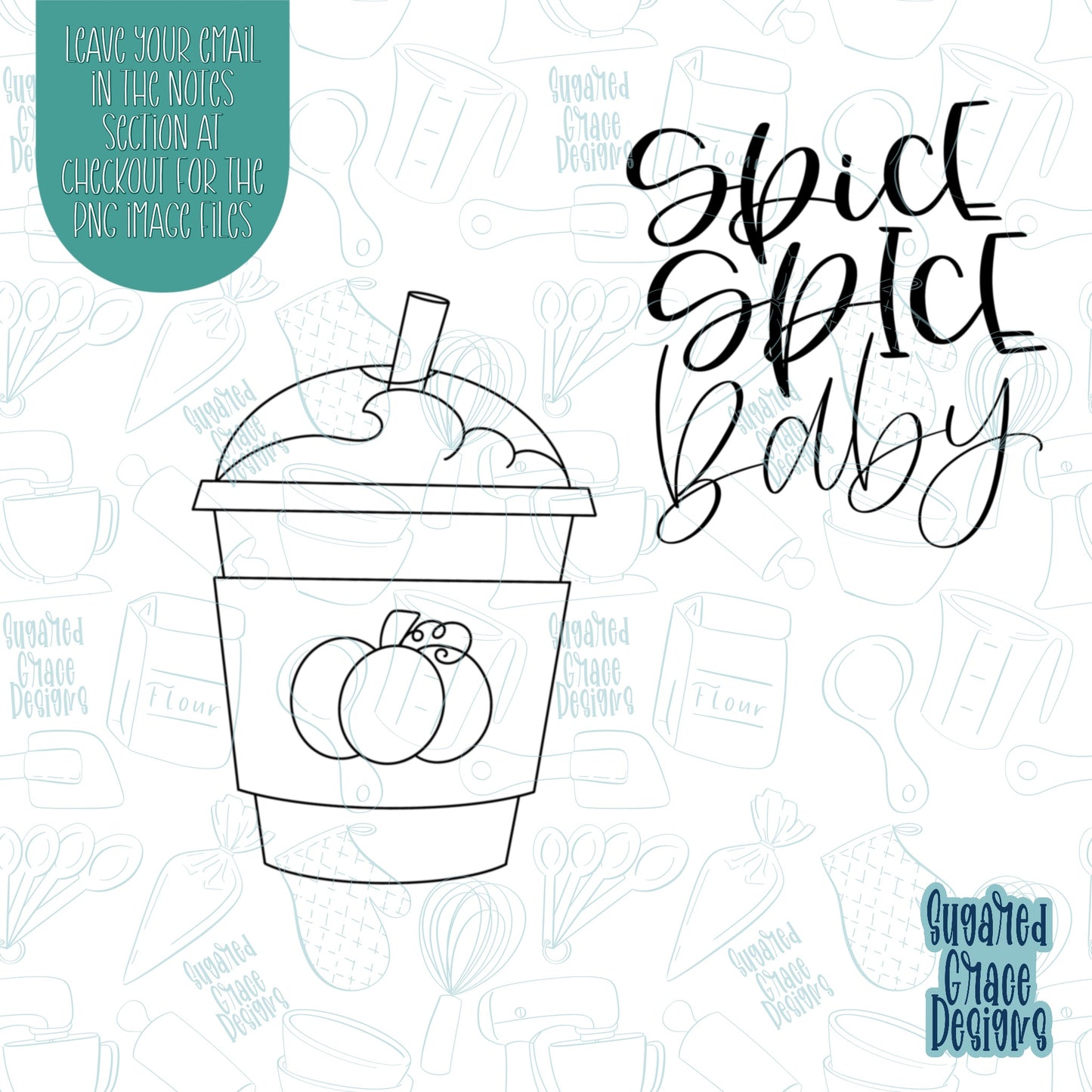 Spice Spice Baby cookie cutter with png images for edible printing including Eddie