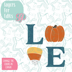 Pumpkin Love Cookie Cutter STL File with PNG Images to Match - For 3D Printing and Edible Ink Printers