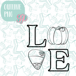 Pumpkin Love Cookie Cutter STL File with PNG Images to Match - For 3D Printing and Edible Ink Printers