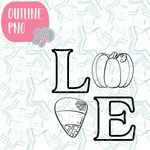 Pumpkin Love PNG Image Set for Edible Ink Printers - Hand Drawn Editable Graphics