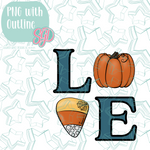 Pumpkin Love Cookie Cutter STL File with PNG Images to Match - For 3D Printing and Edible Ink Printers