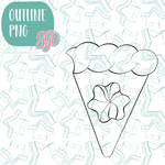 Pumpkin Pie Platter Cookie Cutter with PNG Images to Match - Hand Drawn Graphics for Edible Ink Printers