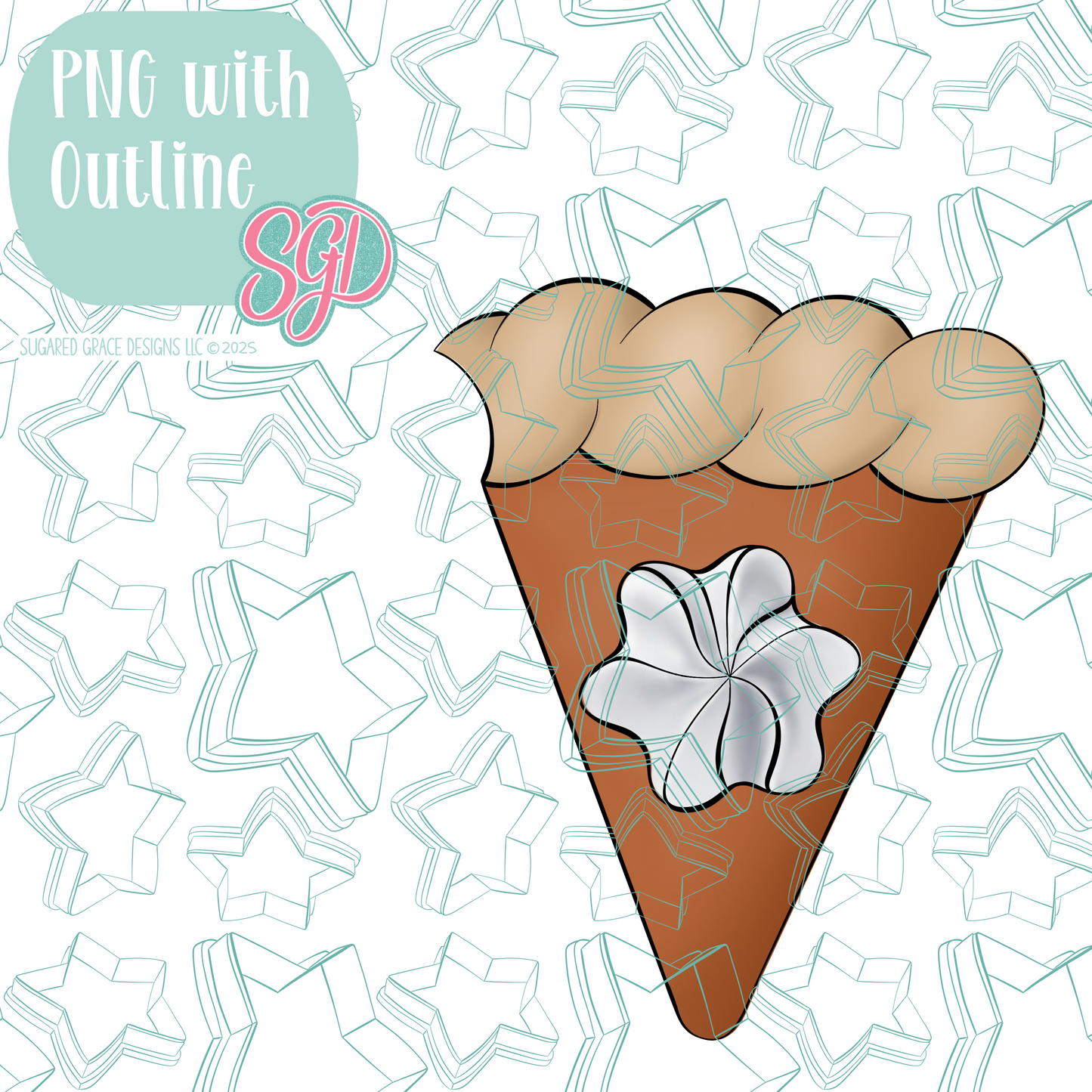 Pumpkin Pie Platter Cookie Cutter STL File with PNG Images to Match - For 3D Printing and Edible Ink Printers