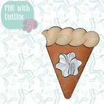 Pumpkin Pie Platter Cookie Cutter STL File with PNG Images to Match - For 3D Printing and Edible Ink Printers