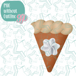 Pumpkin Pie Platter Cookie Cutter with PNG Images to Match - Hand Drawn Graphics for Edible Ink Printers