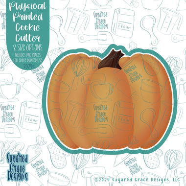 Pumpkin Cookie Cutter with Matching Printable PNG Images for Edible Ink Printers Including Eddie