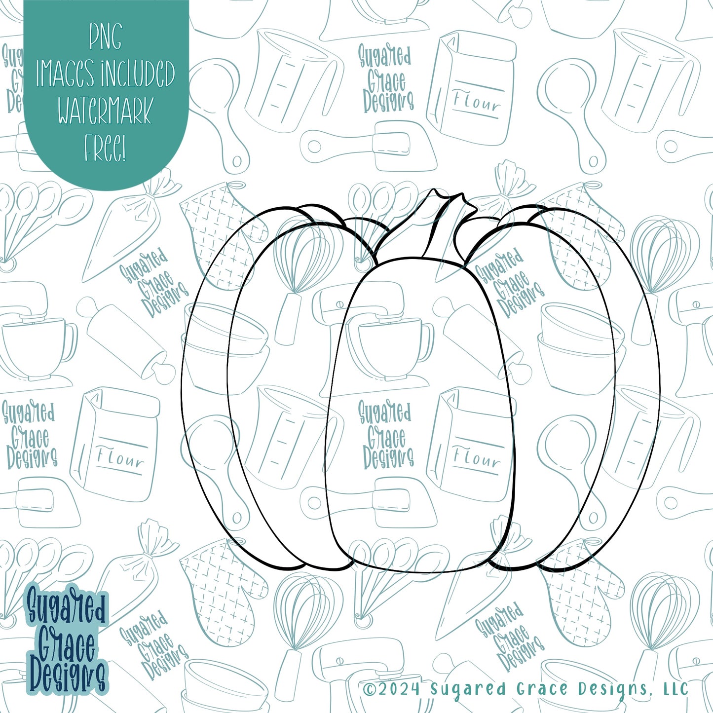 Pumpkin Cookie Cutter with Matching Printable PNG Images for Edible Ink Printers Including Eddie