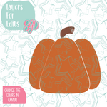 Simple Pumpkin Cookie Cutter STL File with PNG Images to Match - For 3D Printing and Edible Ink Printers