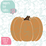 Pumpkin Cookie Cutter STL File with PNG Images to Match - For 3D Printing and Edible Ink Printers