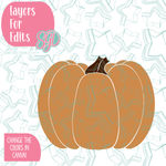 Pumpkin PNG Image Set for Edible Ink Printers - Hand Drawn Editable Graphics