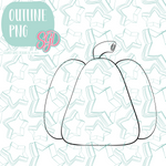 Simple Pumpkin Cookie Cutter STL File with PNG Images to Match - For 3D Printing and Edible Ink Printers
