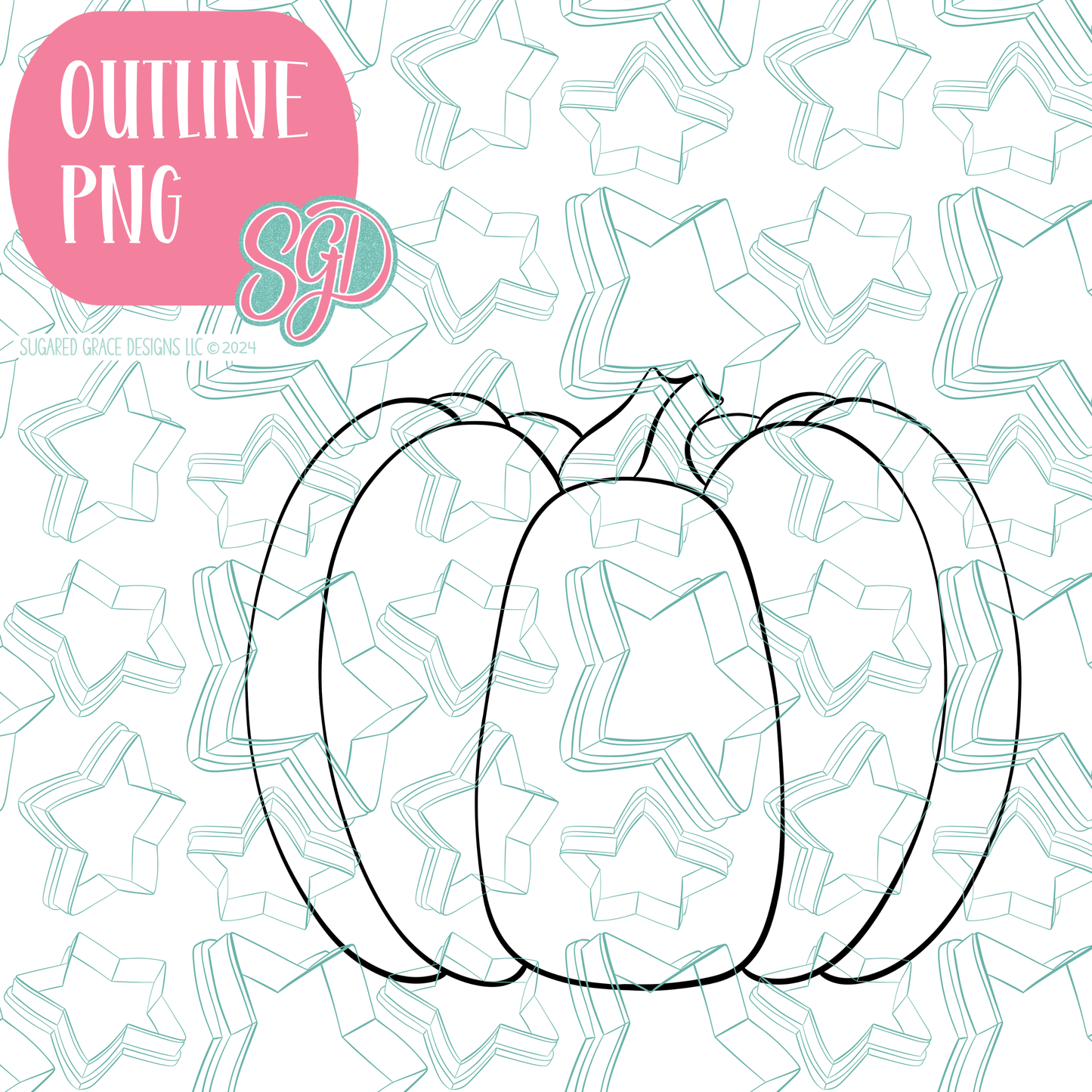 Pumpkin PNG Image Set for Edible Ink Printers - Hand Drawn Editable Graphics