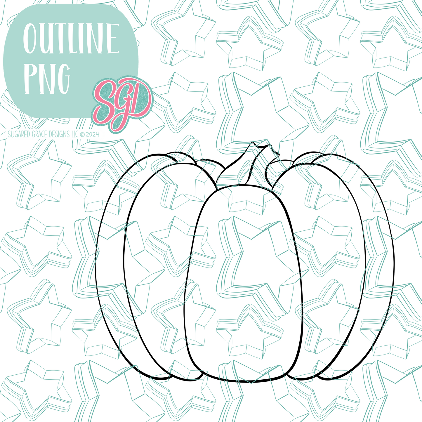 Pumpkin Cookie Cutter STL File with PNG Images to Match - For 3D Printing and Edible Ink Printers