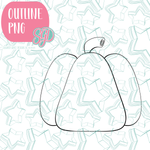 Simple Pumpkin PNG Image Set for Edible Ink Printers - Hand Drawn Editable Graphics