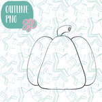 Pumpkin Cookie Cutter with PNG Images to Match - Hand Drawn Graphics for Edible Ink Printers