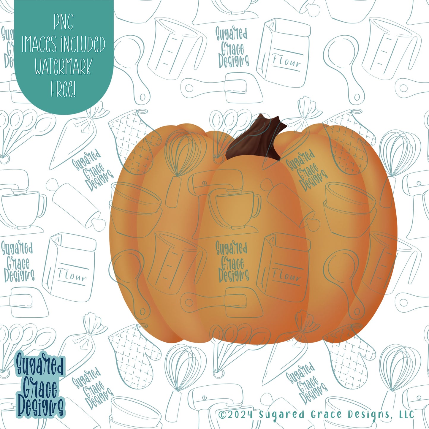 Pumpkin Cookie Cutter with Matching Printable PNG Images for Edible Ink Printers Including Eddie