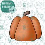 Chubby Pumpkin Cookie Cutter with PNG Images to Match - Hand Drawn Graphics for Edible Ink Printers - Thanksgiving Cookie Ideas for Bakers