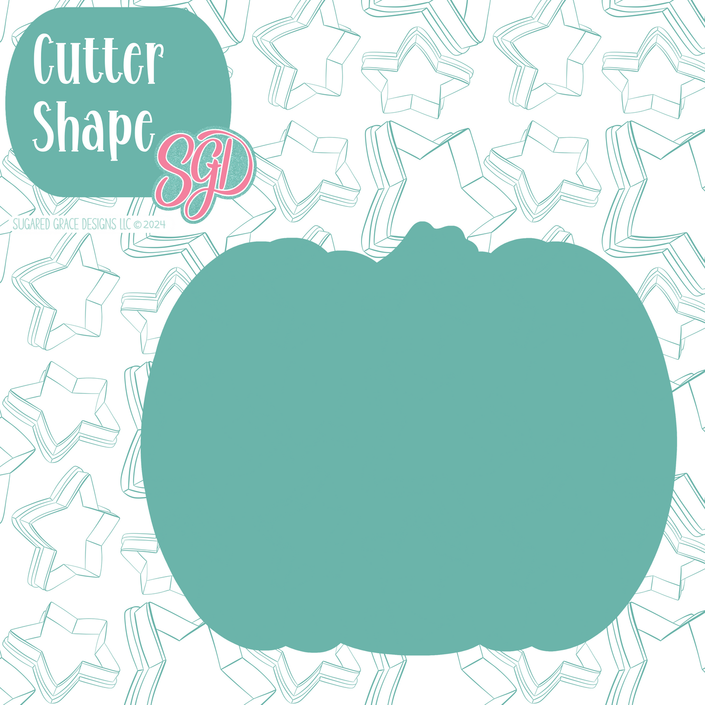 Pumpkin Cookie Cutter with PNG Images to Match - Hand Drawn Graphics for Edible Ink Printers