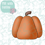 Simple Pumpkin Cookie Cutter STL File with PNG Images to Match - For 3D Printing and Edible Ink Printers