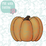 Pumpkin Cookie Cutter STL File with PNG Images to Match - For 3D Printing and Edible Ink Printers