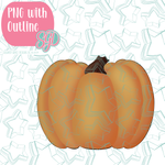 Pumpkin PNG Image Set for Edible Ink Printers - Hand Drawn Editable Graphics