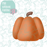 Simple Pumpkin Cookie Cutter STL File with PNG Images to Match - For 3D Printing and Edible Ink Printers