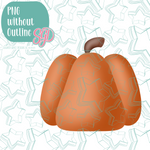 Pumpkin Cookie Cutter with PNG Images to Match - Hand Drawn Graphics for Edible Ink Printers