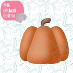 Simple Pumpkin PNG Image Set for Edible Ink Printers - Hand Drawn Editable Graphics