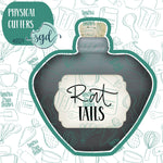 Rat Tails Potion Bottle Cookie Cutter with PNGs to Match - Hand Drawn Graphics for Edible Ink Printers