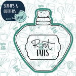 Rat Tails Potion Bottle Cookie Cutter and Stamp for Fondant Decorating and Cake Toppers