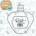 Rat Tails Potion Bottle Practice Cookie with PNG Images to Match - 3D Printed Demonstrations for Decorating Classes