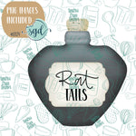 Rat Tails Potion Bottle Practice Cookie with PNG Images to Match - 3D Printed Demonstrations for Decorating Classes