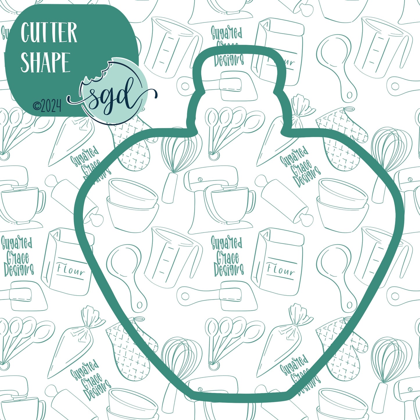 Rat Tails Potion Bottle Cookie Cutter with PNGs to Match - Hand Drawn Graphics for Edible Ink Printers
