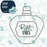 Rat Tails Potion Bottle Cookie Cutter and Stamp for Fondant Decorating and Cake Toppers