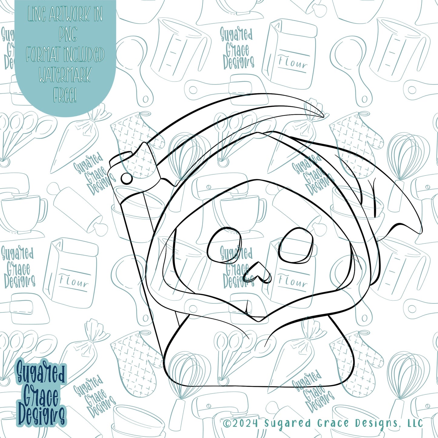 Halloween Grimm Reaper Cookie Cutter STL Files for 3D Printing with Matching Printable PNG Images for Edible Ink Printers Including Eddie