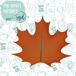 Fall Leaf Cookie Cutter STL Files with PNG Images to Match - For 3D Printing and Edible Ink Printers