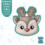 Red-Nosed Reindeer Cookie Cutter with png images for edible ink printers including Eddie