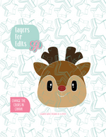 Christmas Reindeer Cookie Cutter STL File with PNG Images to Match - For 3D Printing and Edible Ink Printers