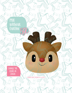 Christmas Reindeer Cookie Cutter STL File with PNG Images to Match - For 3D Printing and Edible Ink Printers