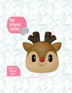 Christmas Reindeer PNG Image Set for Edible Ink Printers - Hand Drawn Editable Graphics