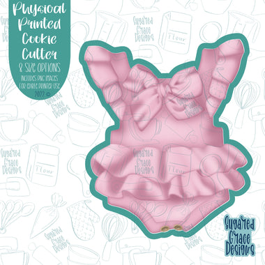 Ruffled Baby Dress Cookie Cutter with Matching PNG Images for Edible Ink Printers Including Eddie