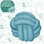 Blue Rope Ball Cookie Cutter with PNG Images to Match - Hand Drawn Graphics for Edible Ink Printers