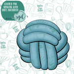 Blue Rope Ball Cookie Cutter with PNG Images to Match - Hand Drawn Graphics for Edible Ink Printers