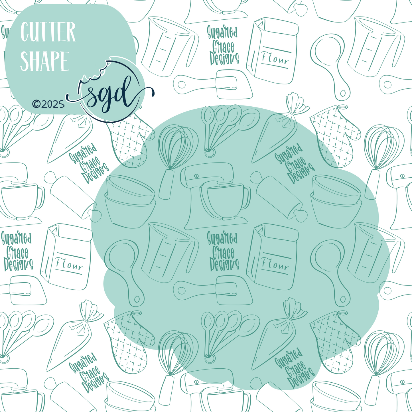 Rope Ball Cookie Cutter STL File  with PNG Images to Match - For 3D Printing and Edible Ink Printers