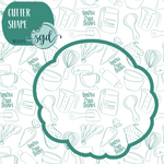 Blue Rope Ball Cookie Cutter with PNG Images to Match - Hand Drawn Graphics for Edible Ink Printers