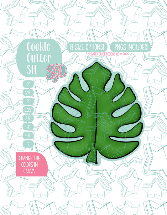 Safari Leaf Cookie Cutter STL and PNG set