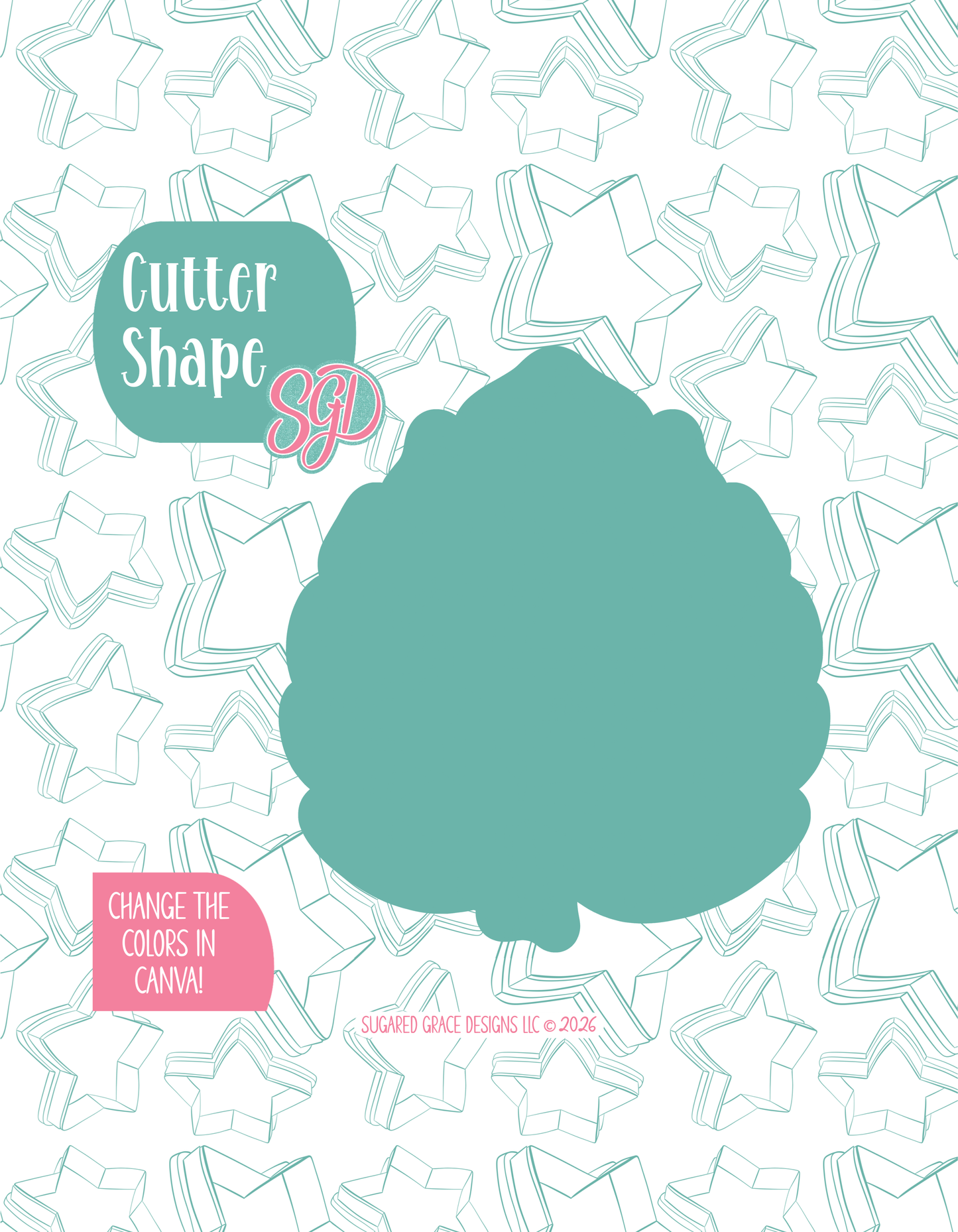 Safari Leaf Cookie Cutter with matching PNG