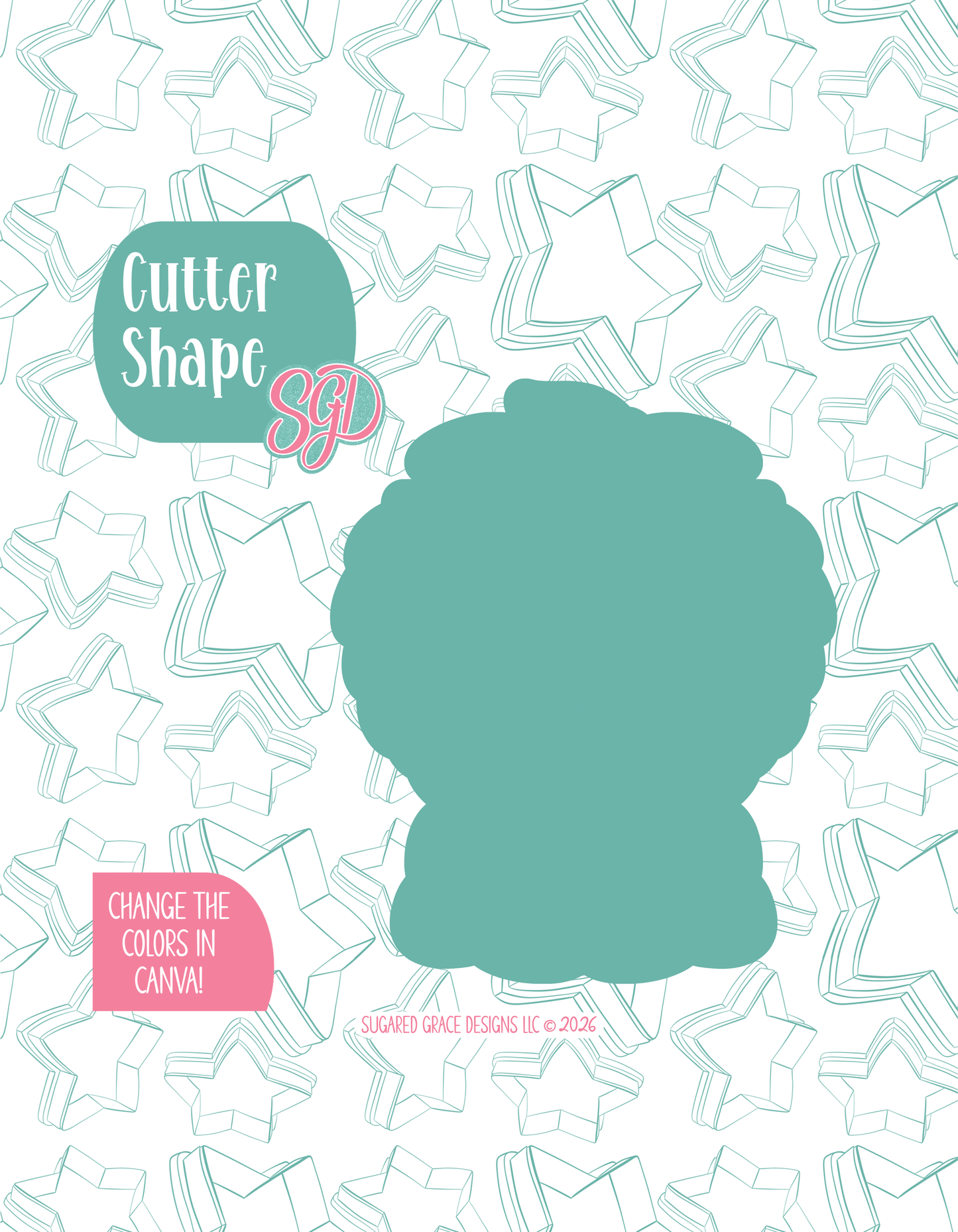 Safari Lion Cookie Cutter with matching PNG