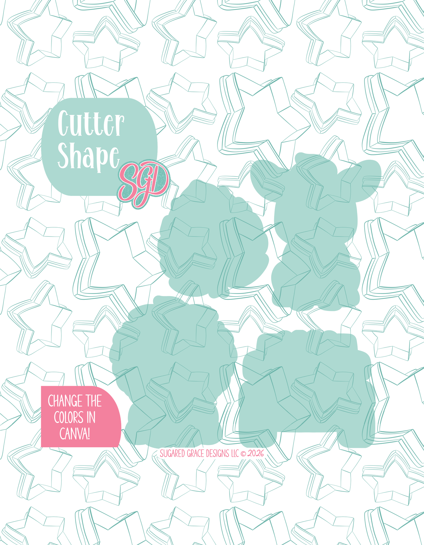 Editable Safari Cookie Cutter STL and PNG Set with 4 Designs (Digital Download)