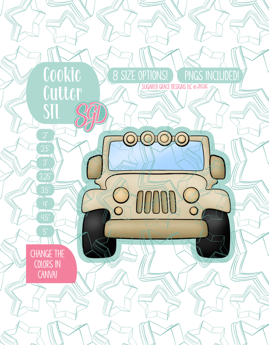 Safari Truck Cookie Cutter STL and PNG set